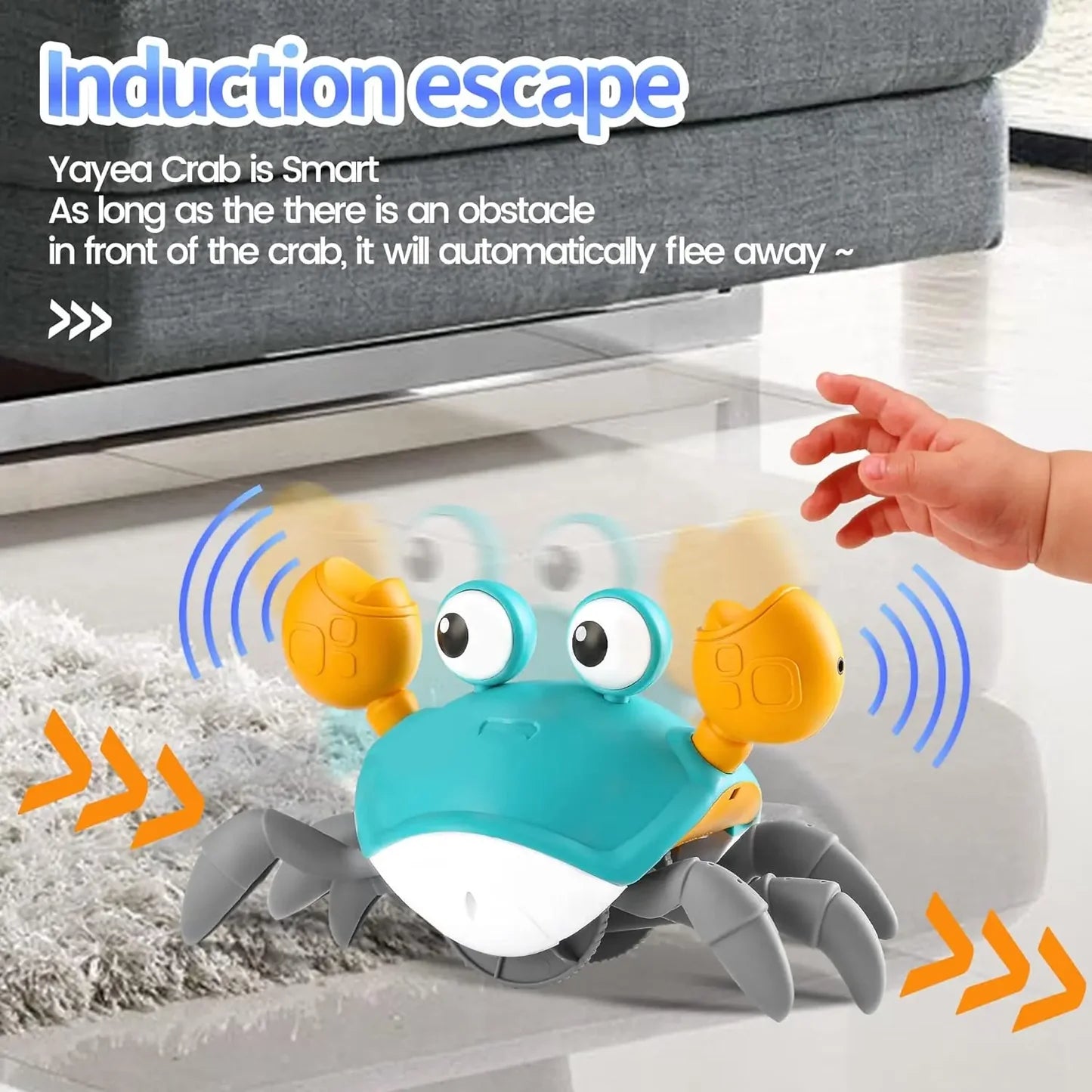 Crawling Crab Musical Toy with Infrared Sensors