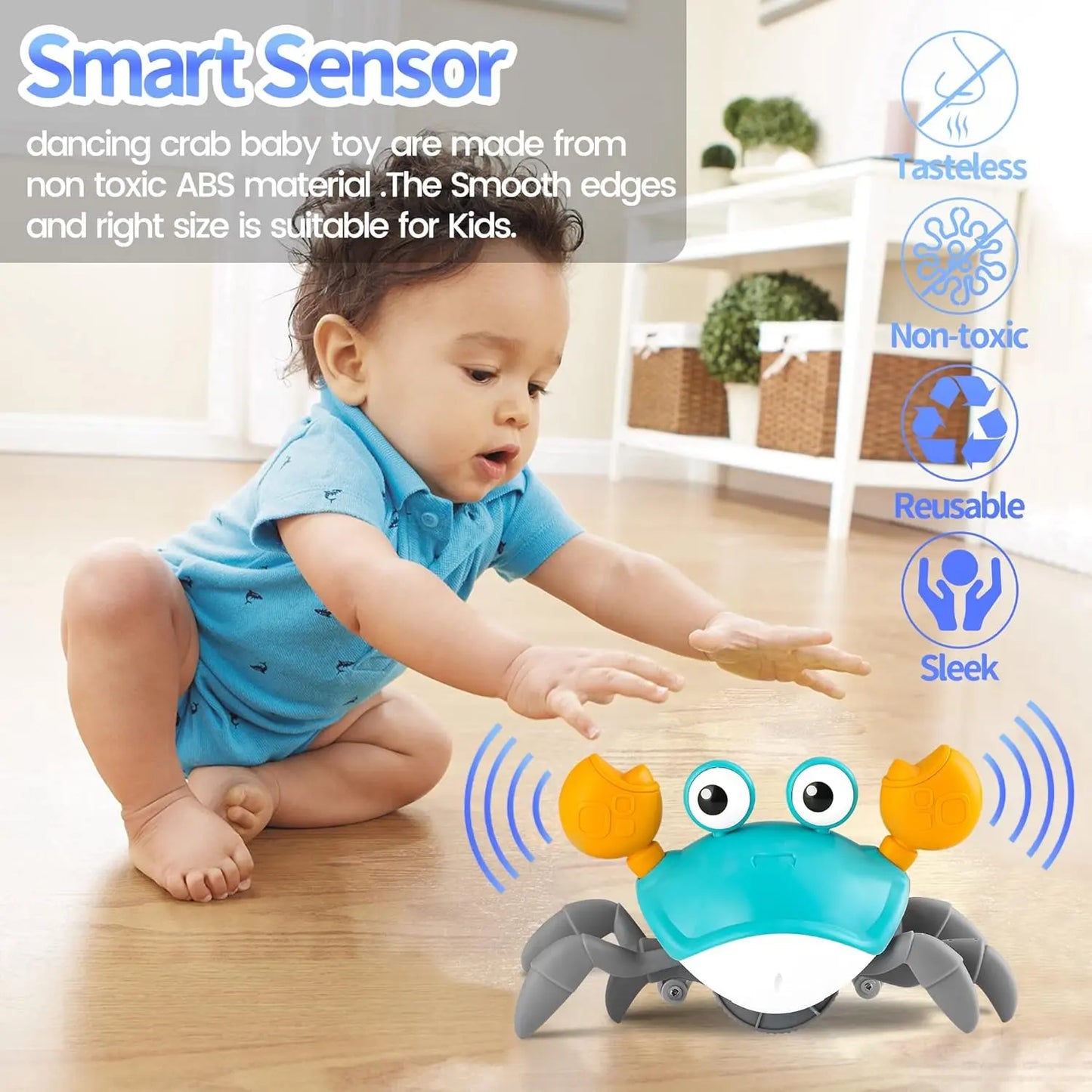 Crawling Crab Musical Toy with Infrared Sensors